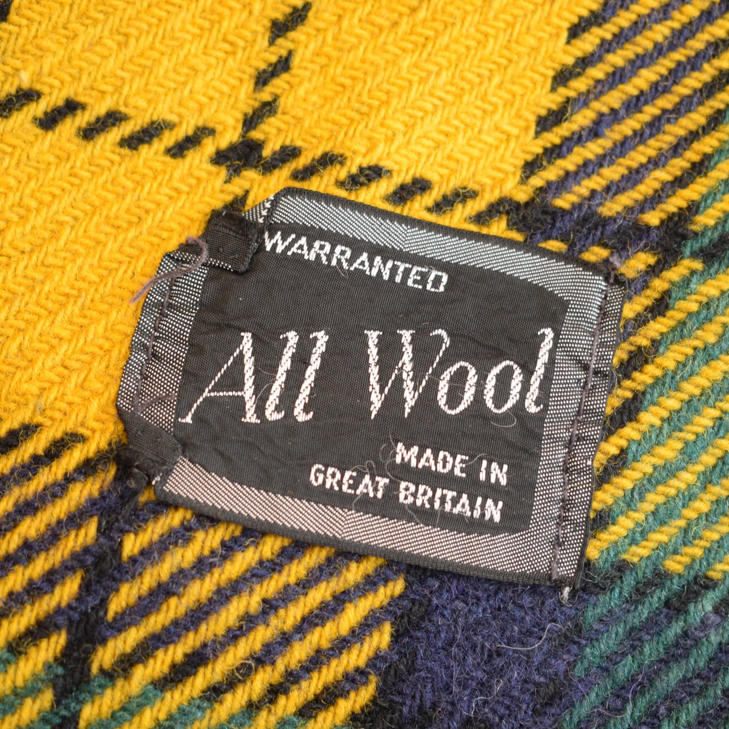 Vintage 1960s Large Tartan Blanket - Wool