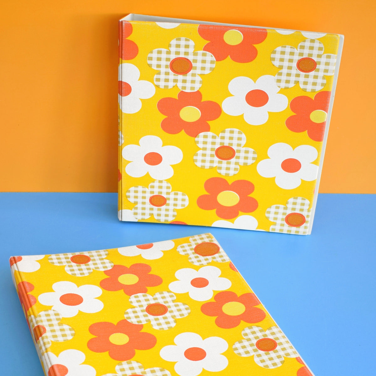 Vintage 1970s Flower Power Ring Binders - Great Recipe folders ? by Pineapple Retro