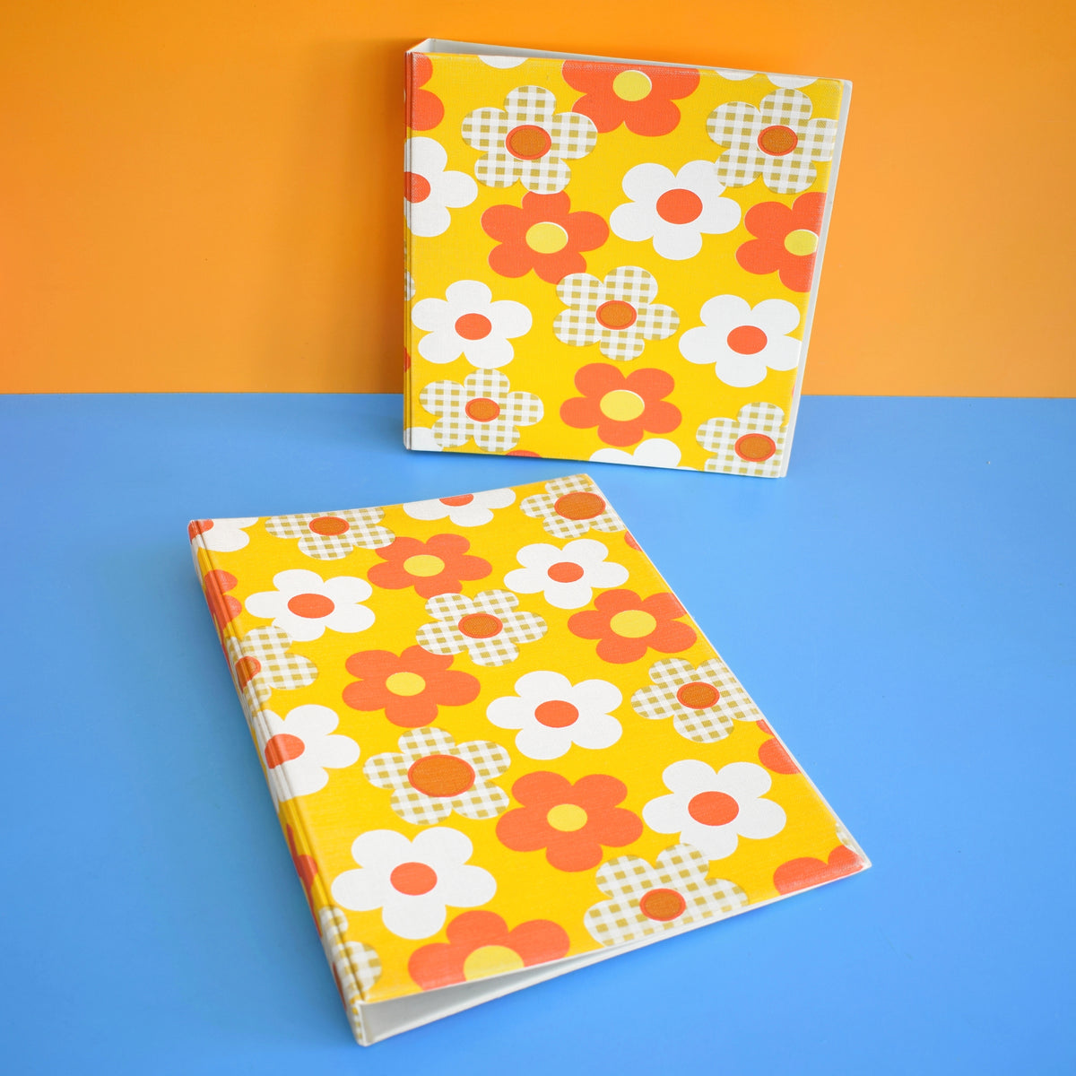 Vintage 1970s Flower Power Ring Binders - Great Recipe folders ? by Pineapple Retro
