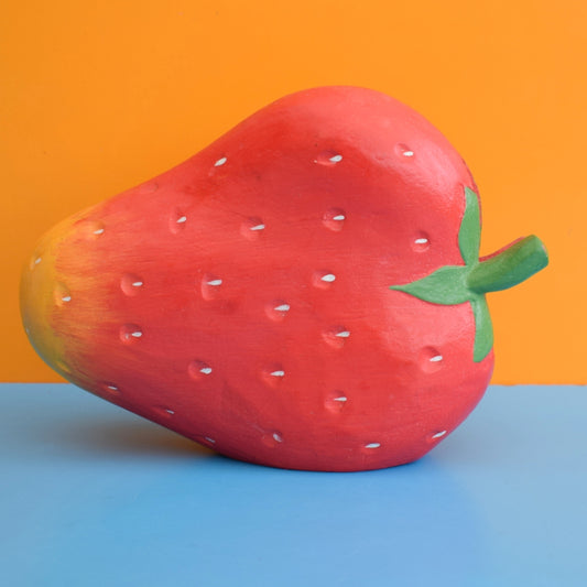 Vintage 1990s Wooden Strawberry Napkin Holder/ Letter Rack