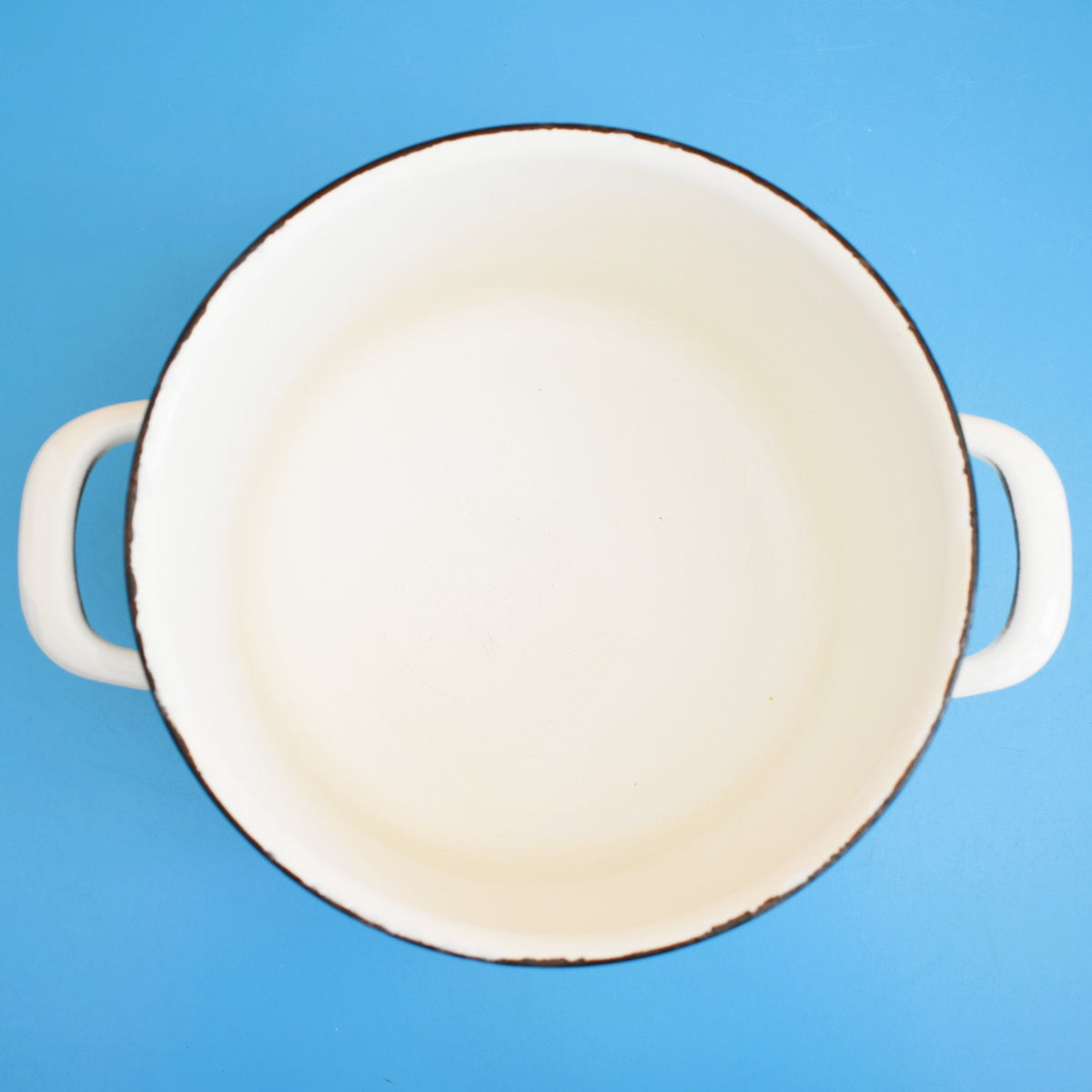 Vintage 1970s Enamel Casserole - Arabia Finland 'Vegeta' - Esteri Tomula by Vintage