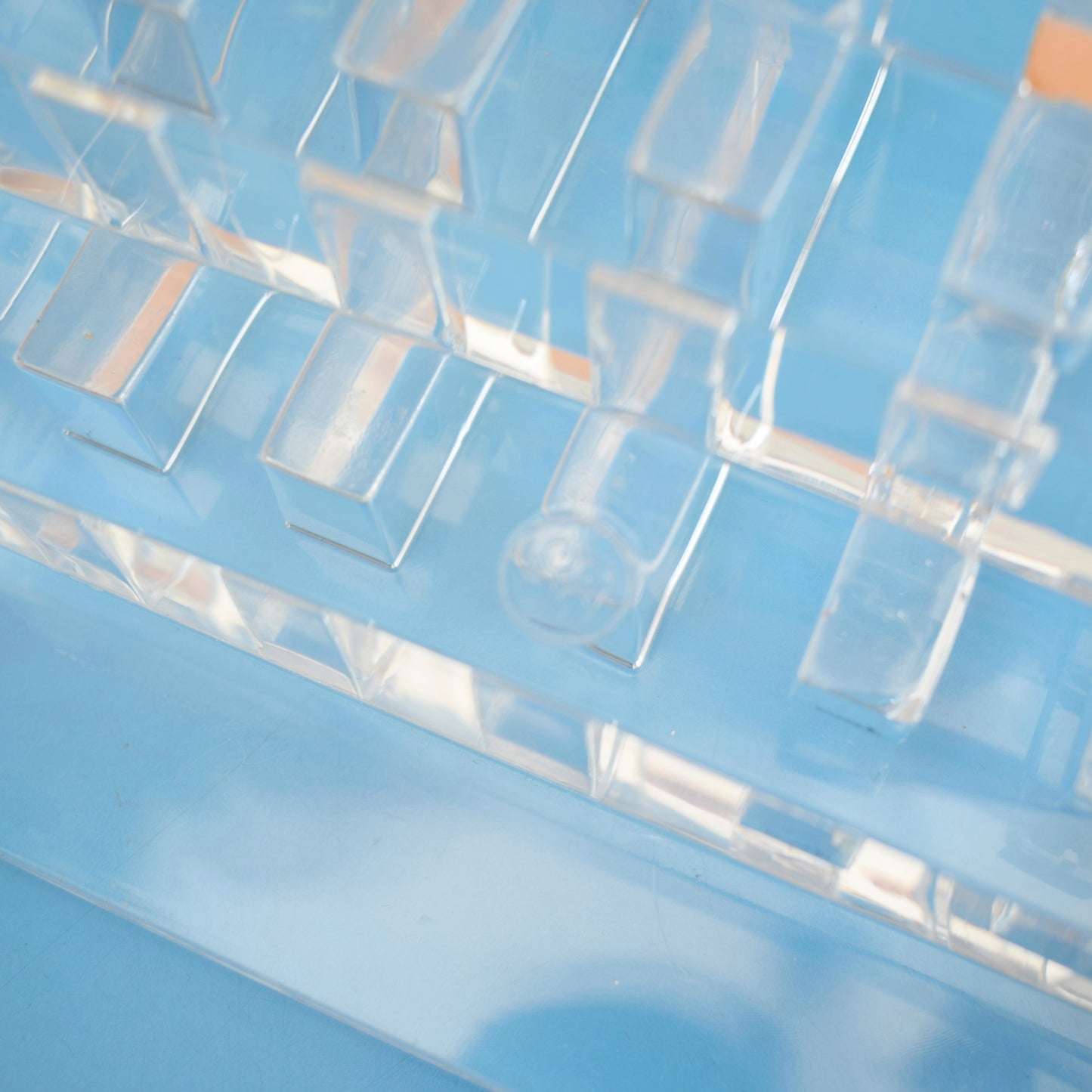 Vintage 1970s Desk Tidy Clear Perspex - Guzzini by Vintage