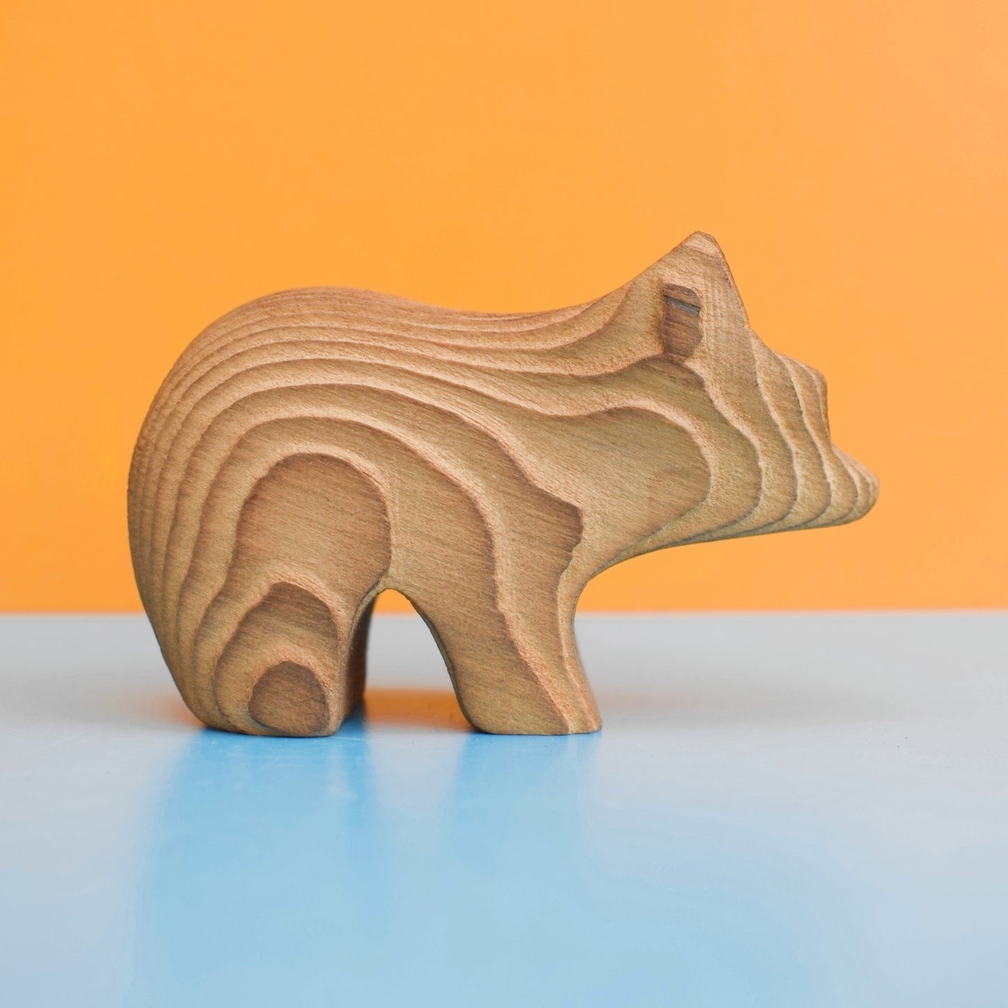 Vintage 1960s Red Cedar Tactile Bear Figure - Crowe - Canada