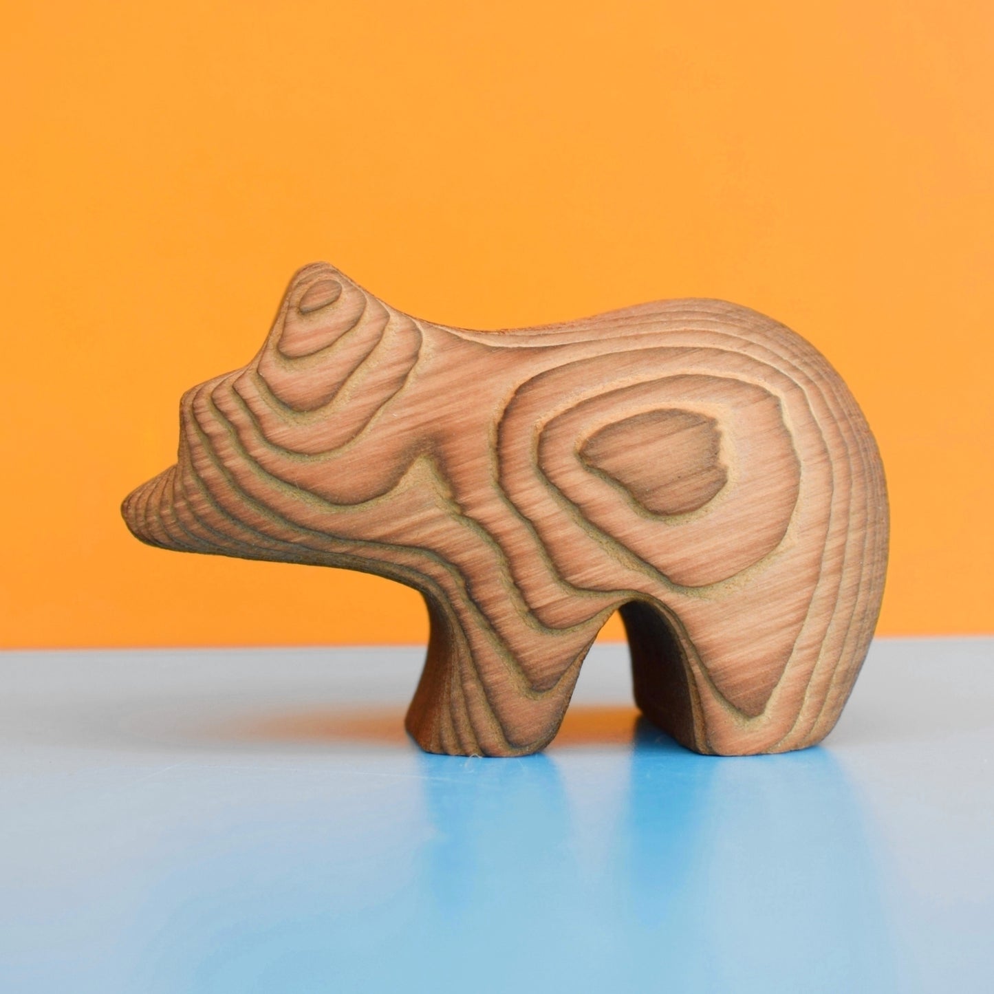 Vintage 1960s Red Cedar Tactile Bear Figure - Crowe - Canada