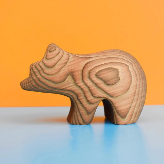 Vintage 1960s Red Cedar Tactile Bear Figure - Crowe - Canada