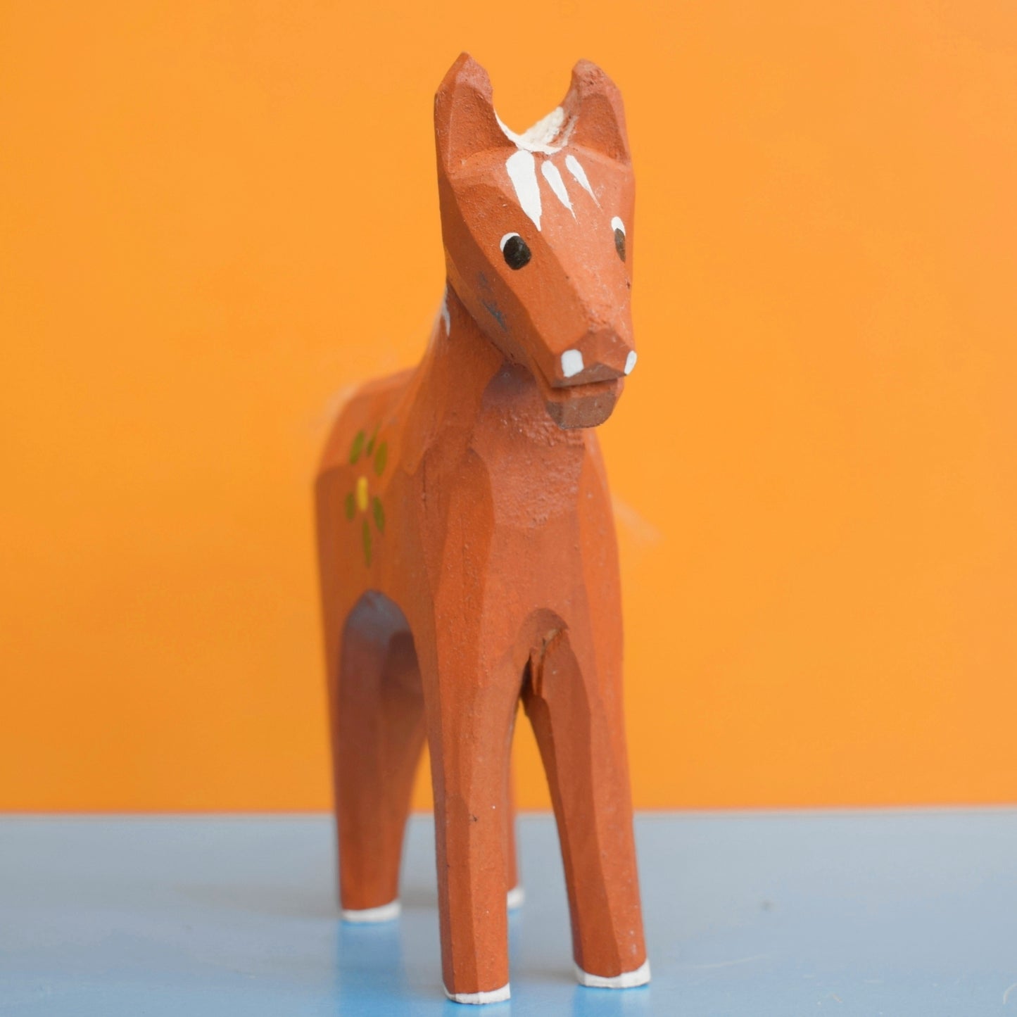 Vintage 1970s Medium Dala Wooden Horse - Sweden - Natural