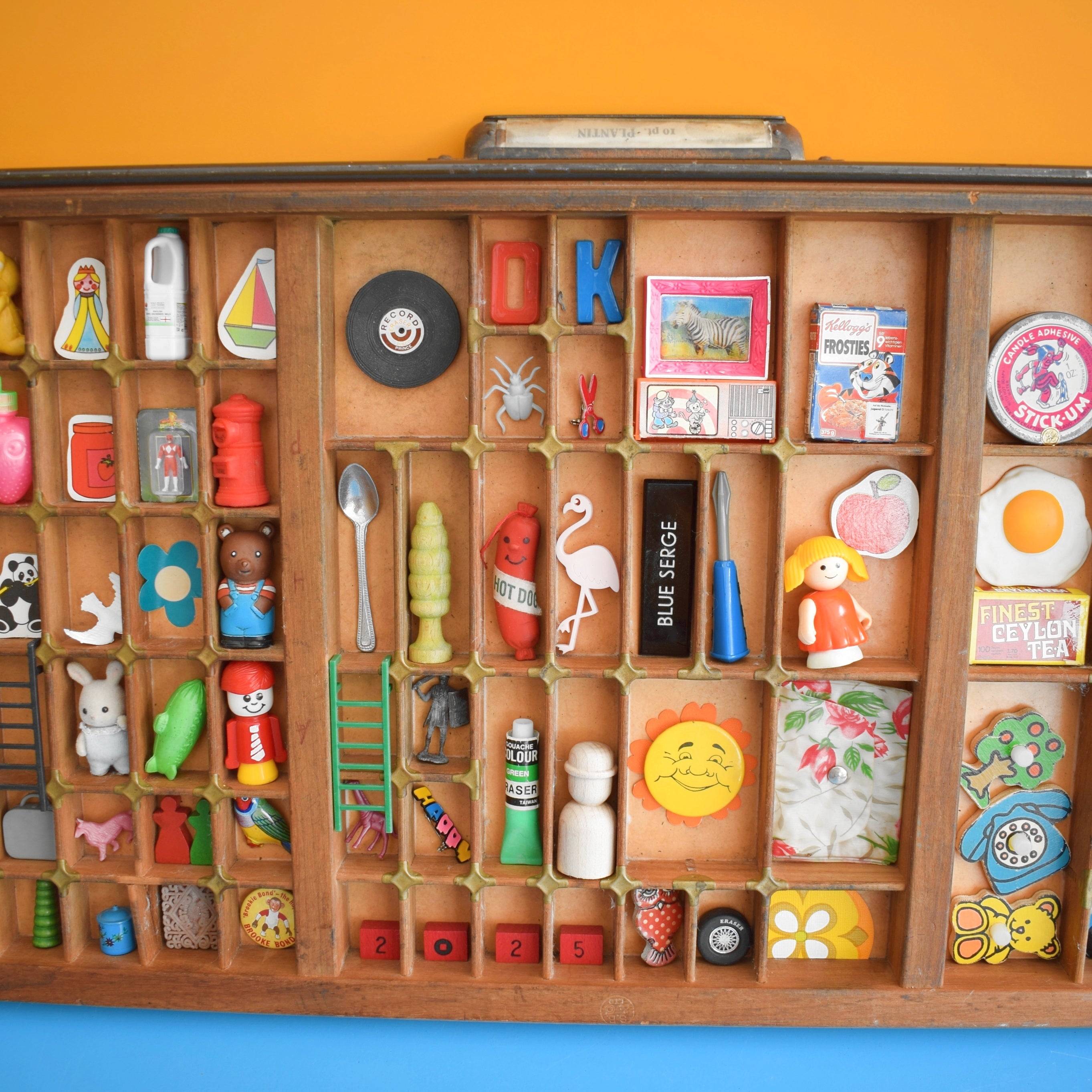 Vintage 1960s Wooden Printers Tray & Contents / Empty – Pineapple