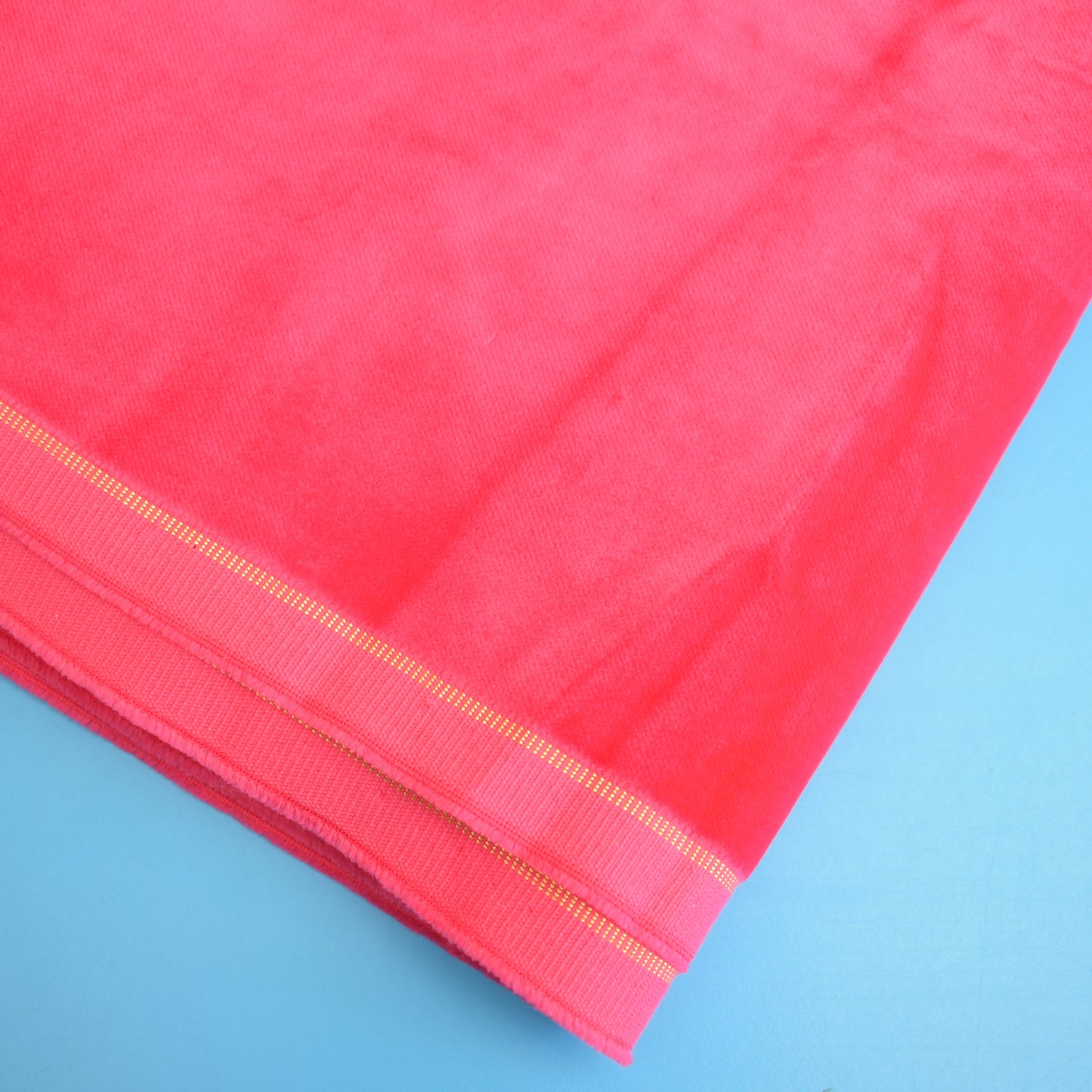 Vintage 1960s Quality Cotton Velvet Fabric - Hot Pink