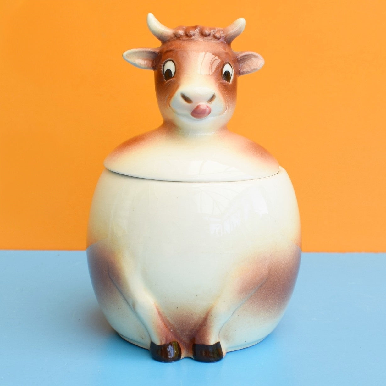 Vintage 1960s Goebel Cow Clotted Cream Pot ? by Pineapple Retro