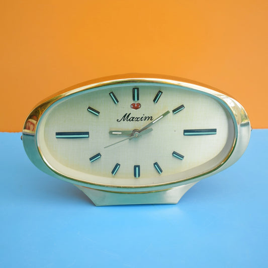 Vintage 1960s Maxim Alarm Clock - Golden