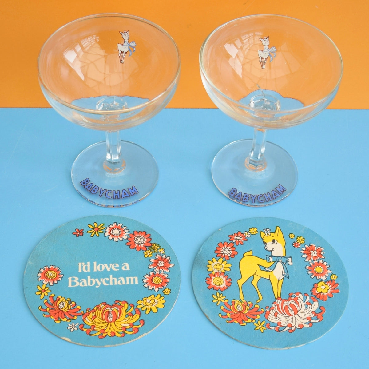 Vintage 1960s Babycham Glass & Coasters - Various by Pineapple Retro