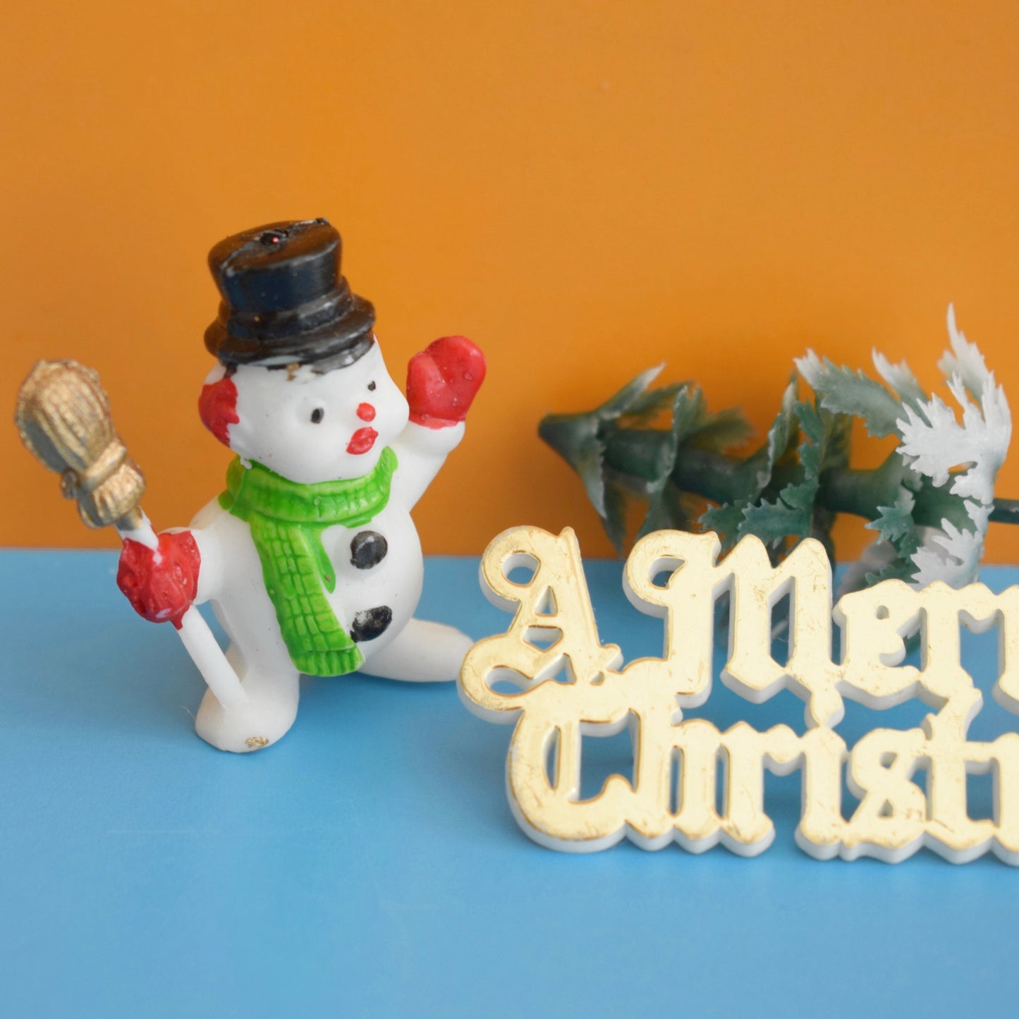 Vintage 1960s Plastic Christmas Cake Decorations - Groups