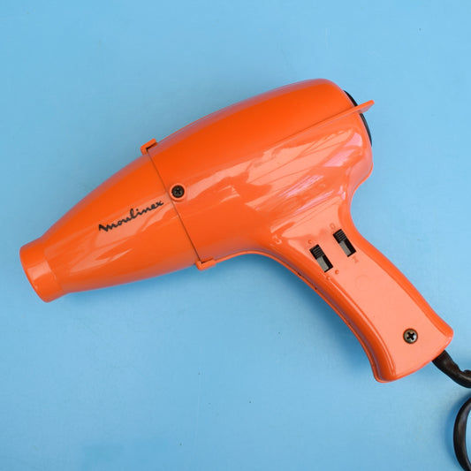 Vintage 1970s Moulinex Hair Dryer - Orange (boxed)