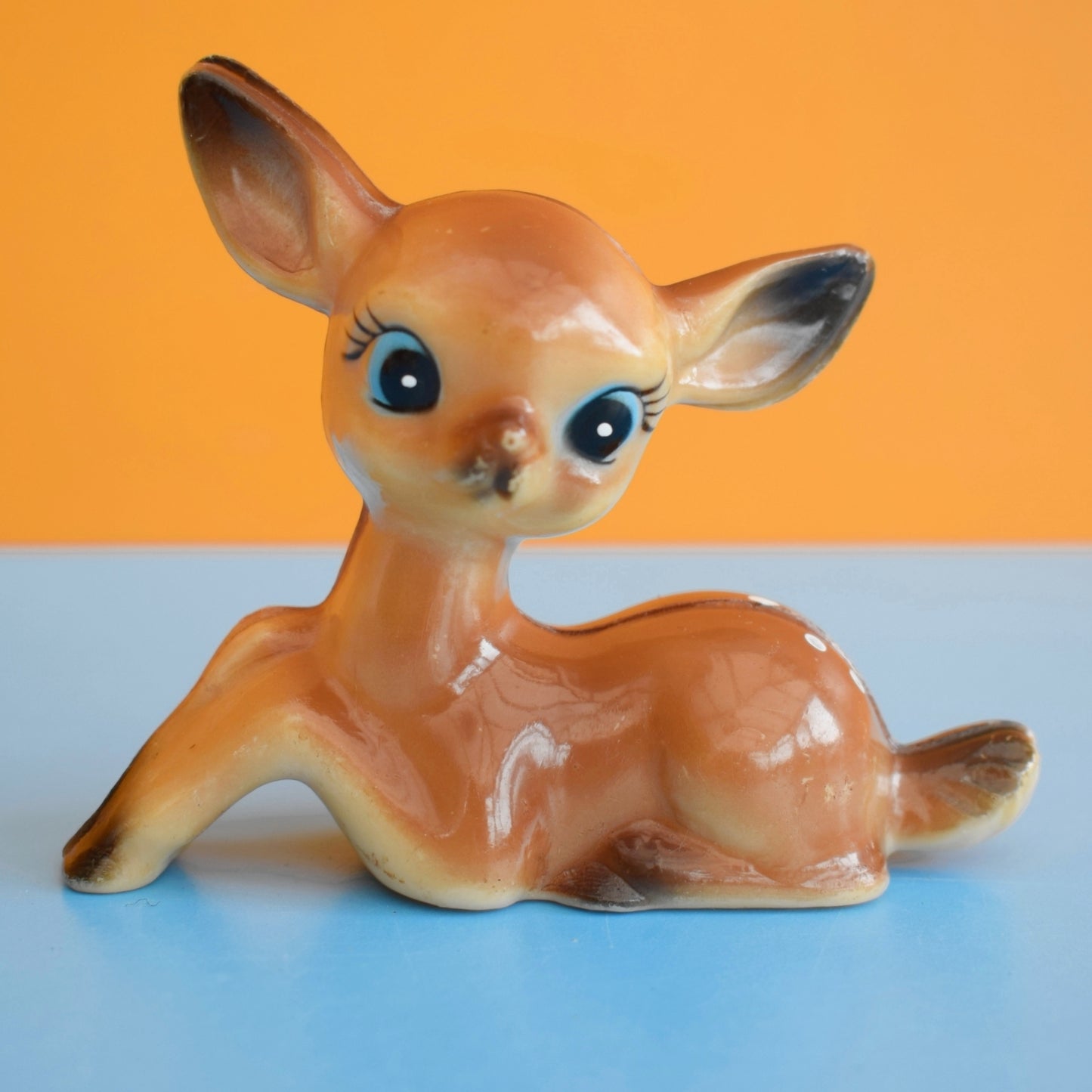 Vintage 1960s Bambi Family Kitsch Ornaments - Plastic Deer