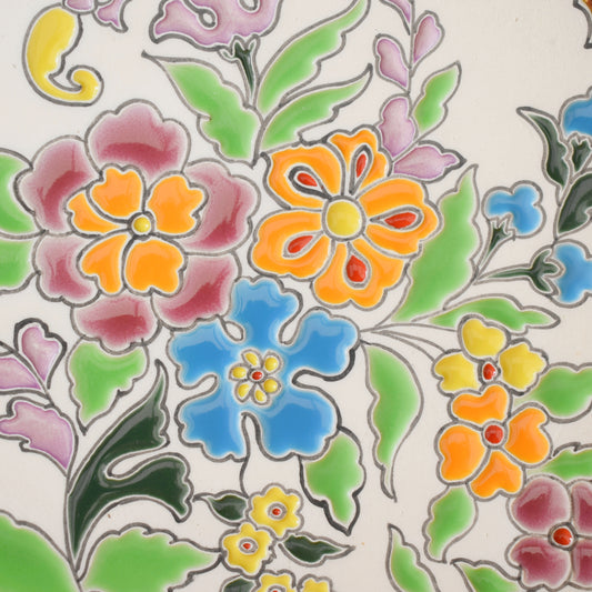 Vintage 1960s Flower Power Plate - Spanish - Jose Royo Vilar