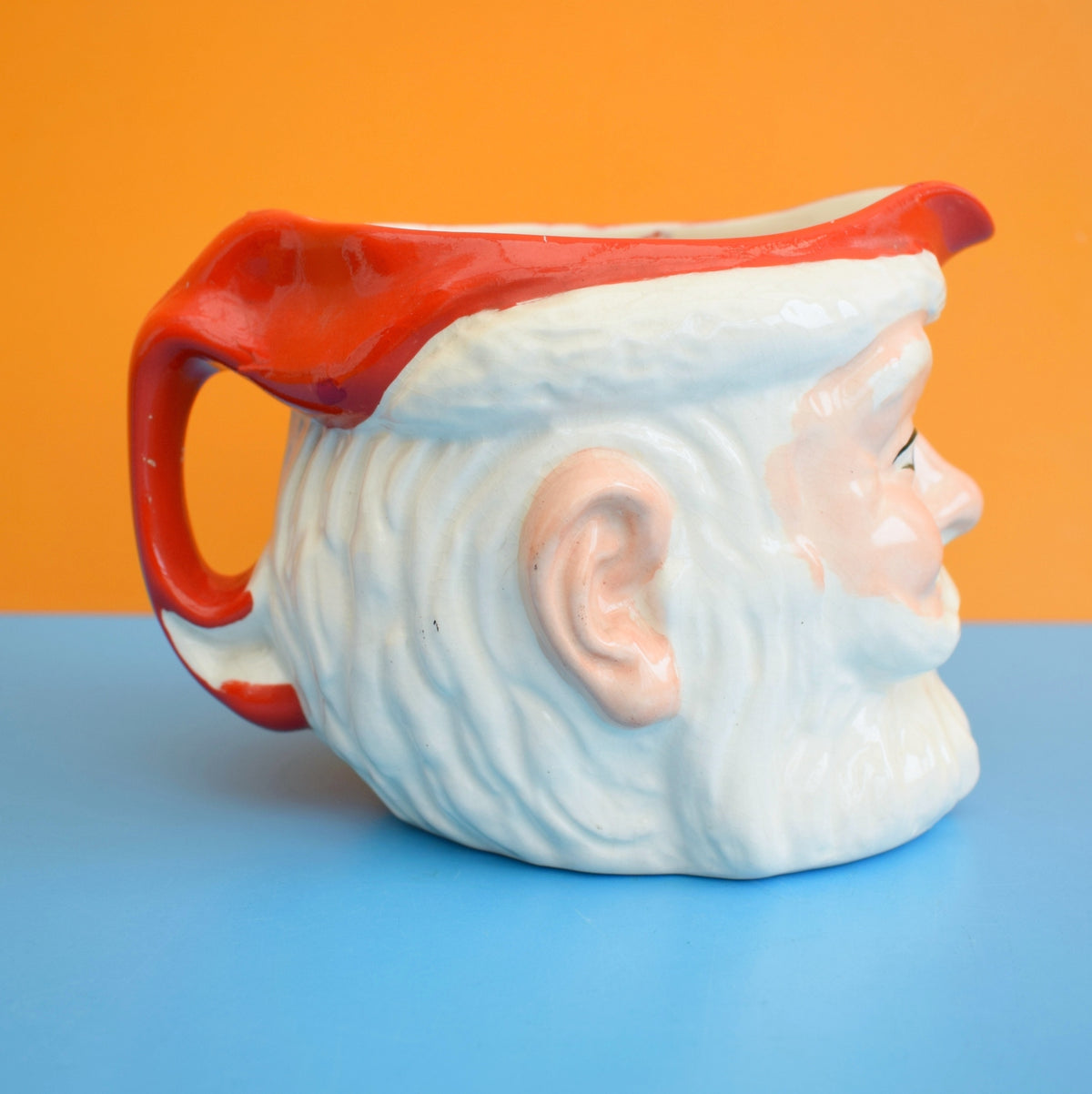Vintage 1960s Ceramic Santa Jug- Birds Custard. by Pineapple Retro
