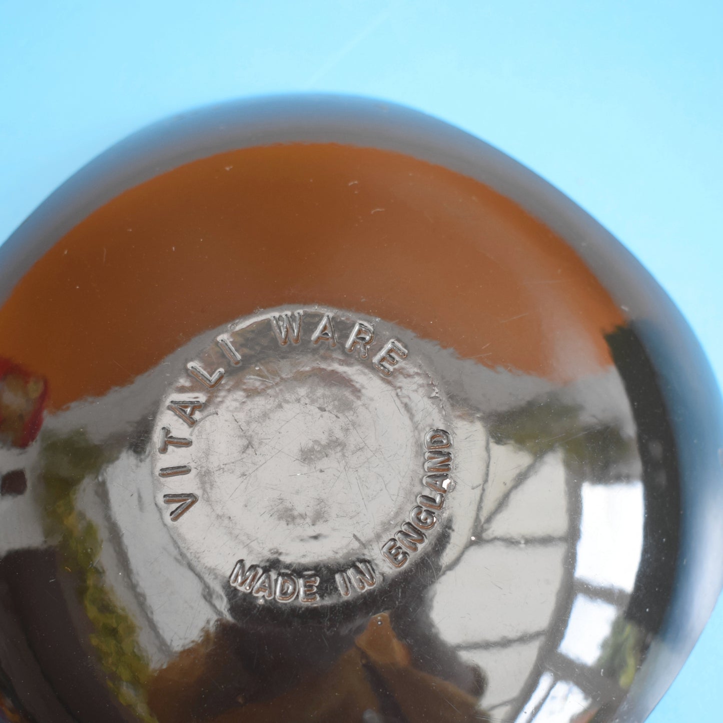 Vintage 1960s Aluminium Small Dish - Black & Yellow