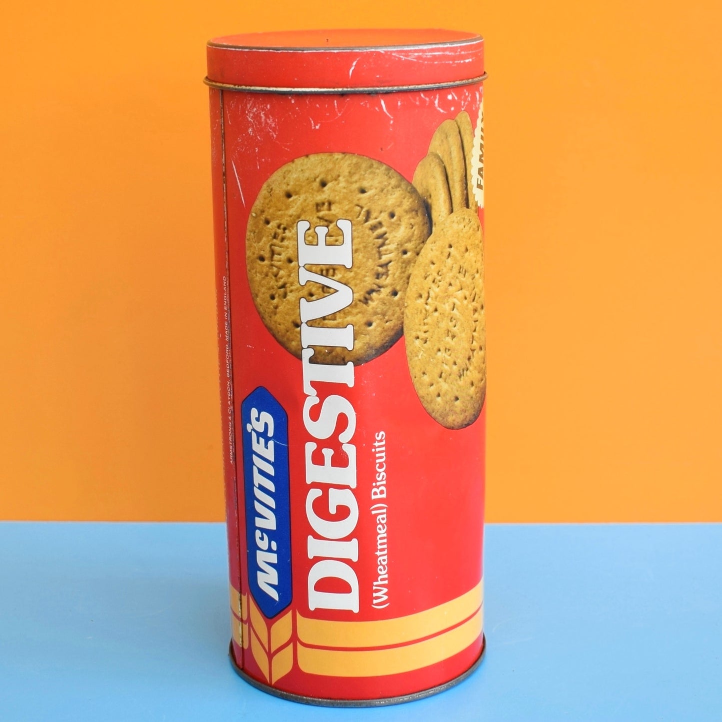 Vintage 1970s Mcvities Digestive Biscuits Tin .