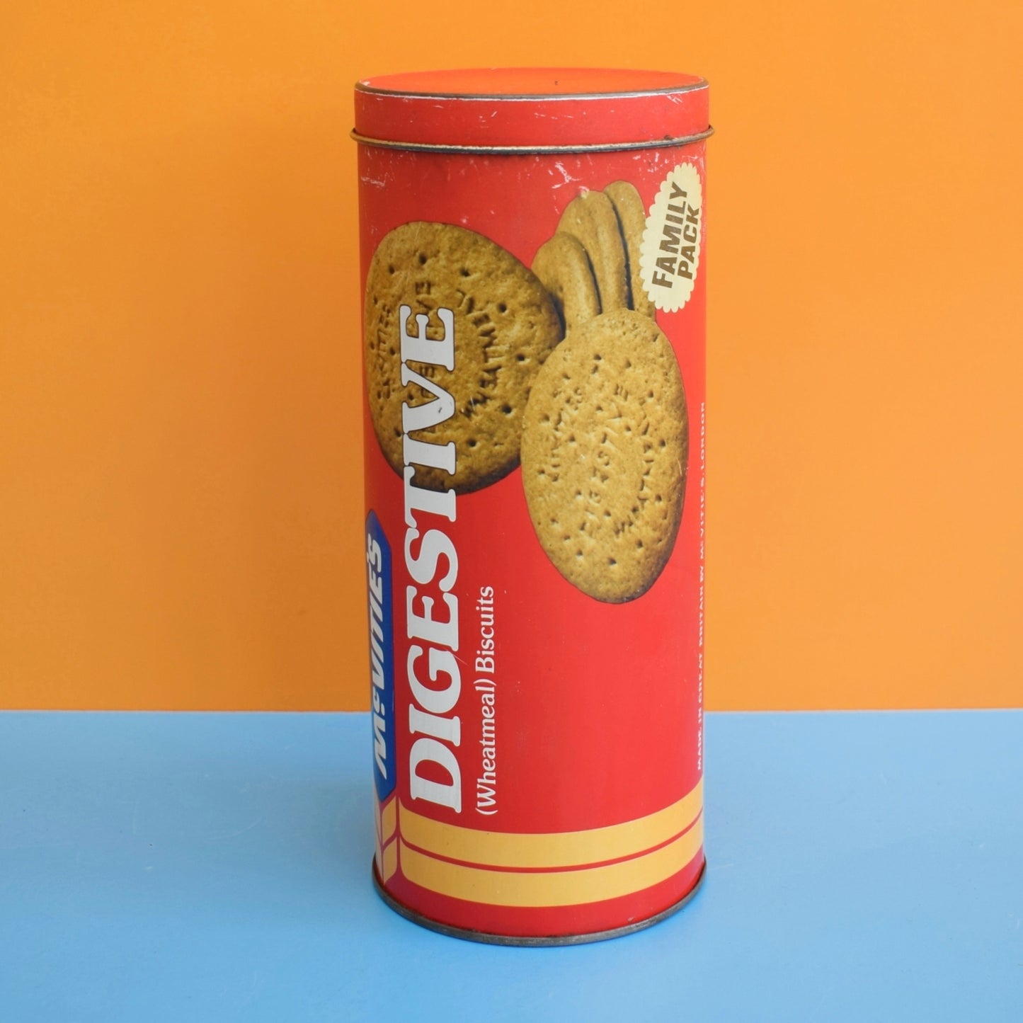 Vintage 1970s Mcvities Digestive Biscuits Tin .