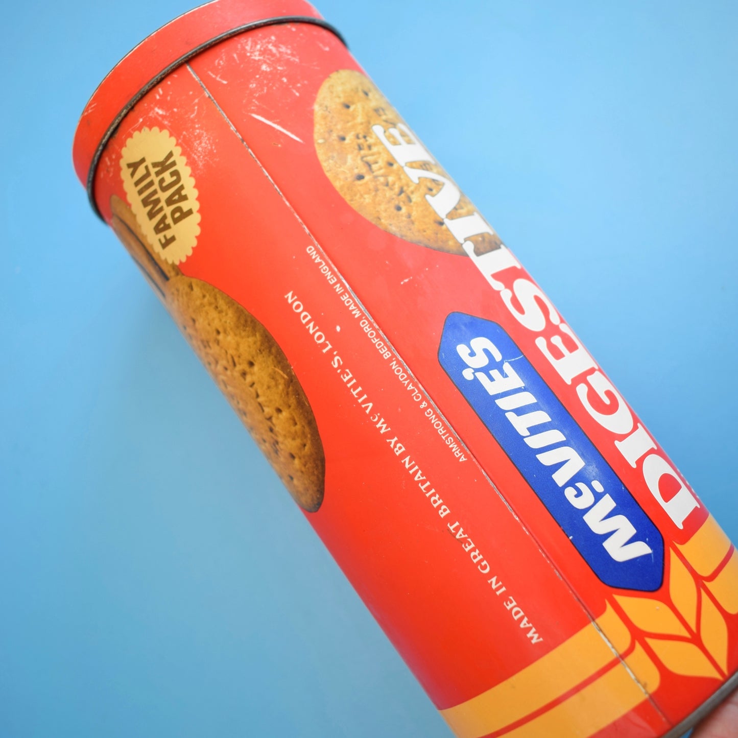 Vintage 1970s Mcvities Digestive Biscuits Tin .