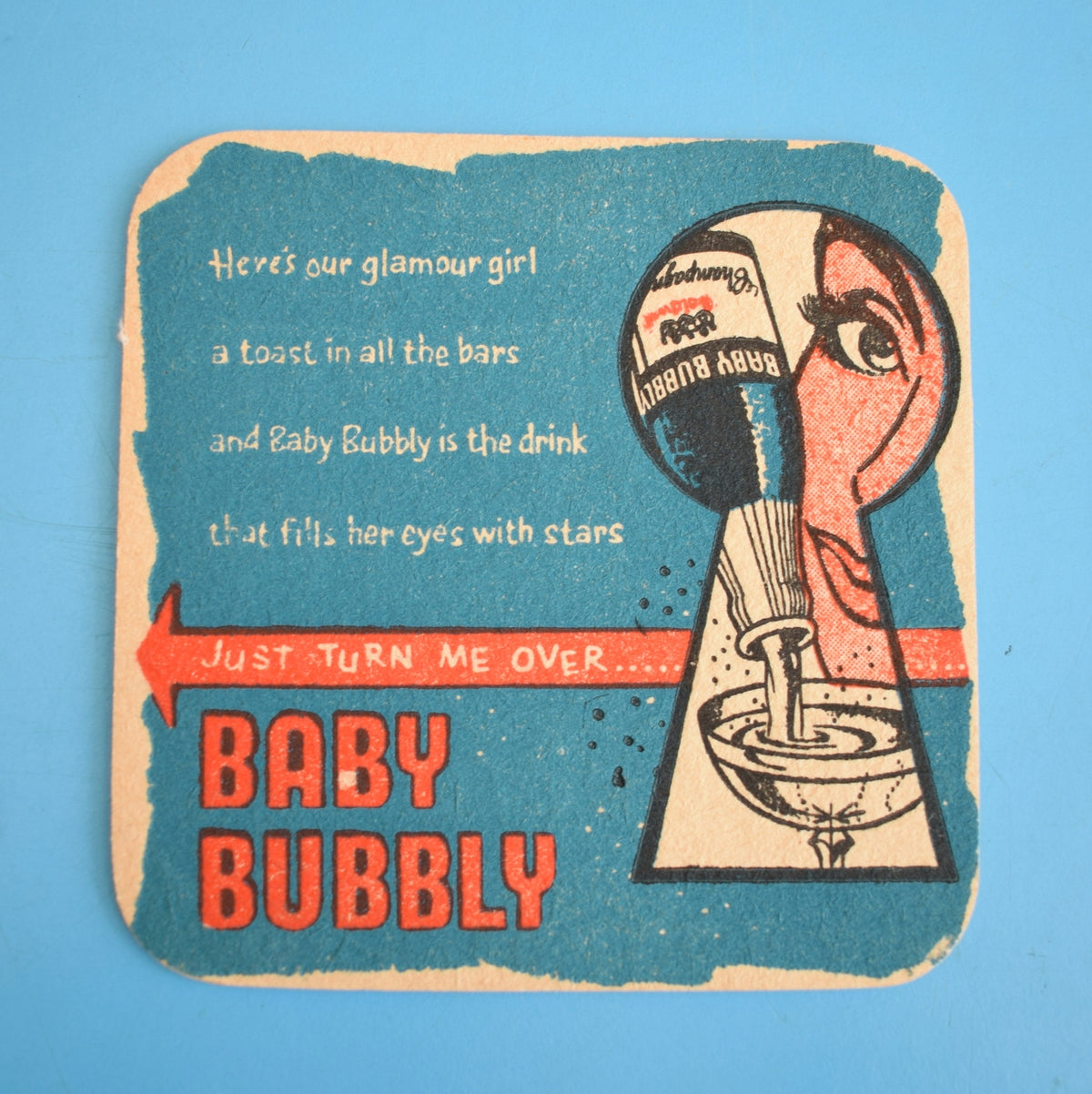 Vintage 1950s Baby Bubbly / Britvic Drinks Mats / Coasters - Joan & Sheila by Pineapple Retro