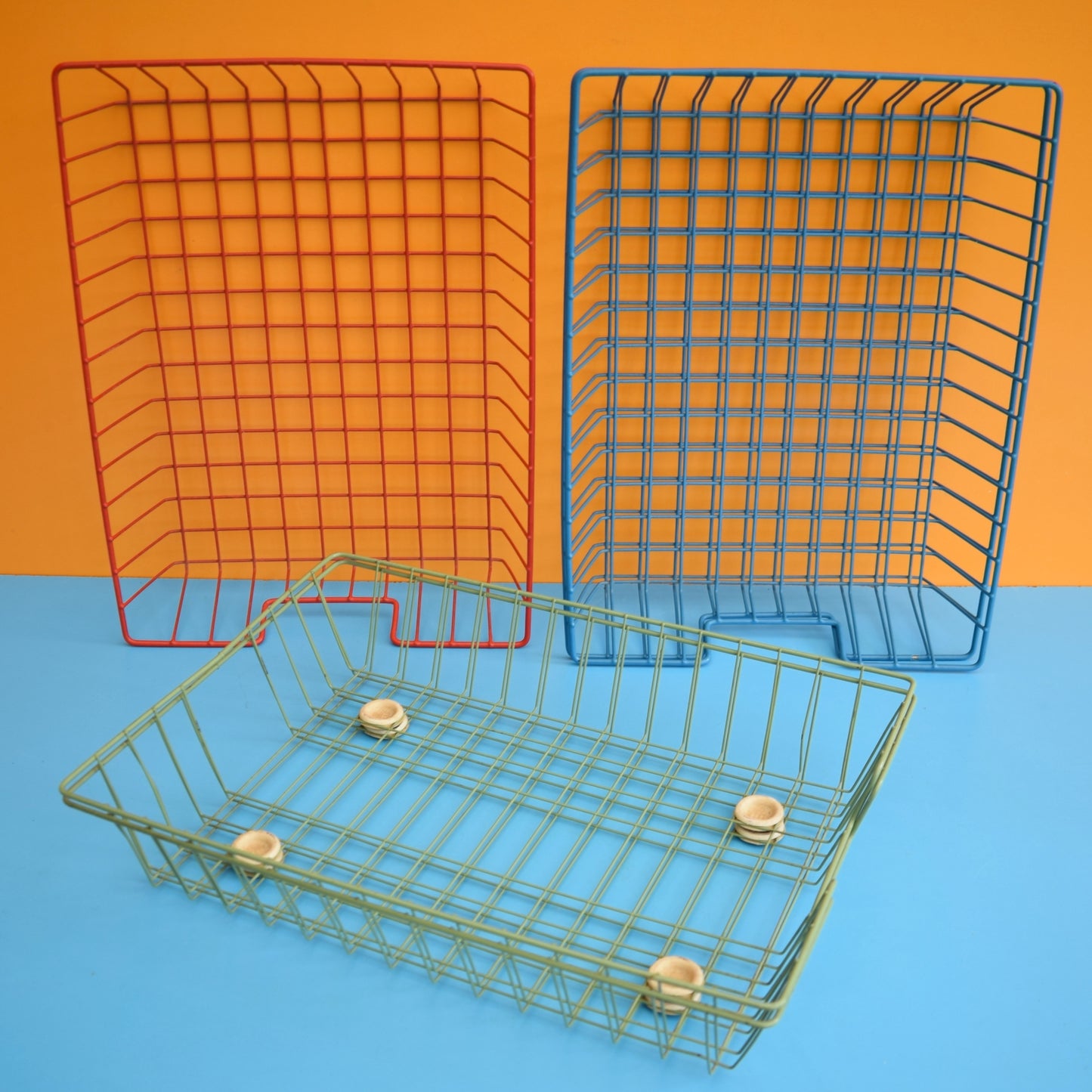 Vintage 1970s Wire Desk Filing Baskets - Beanstalk Design - Various by Pineapple Retro