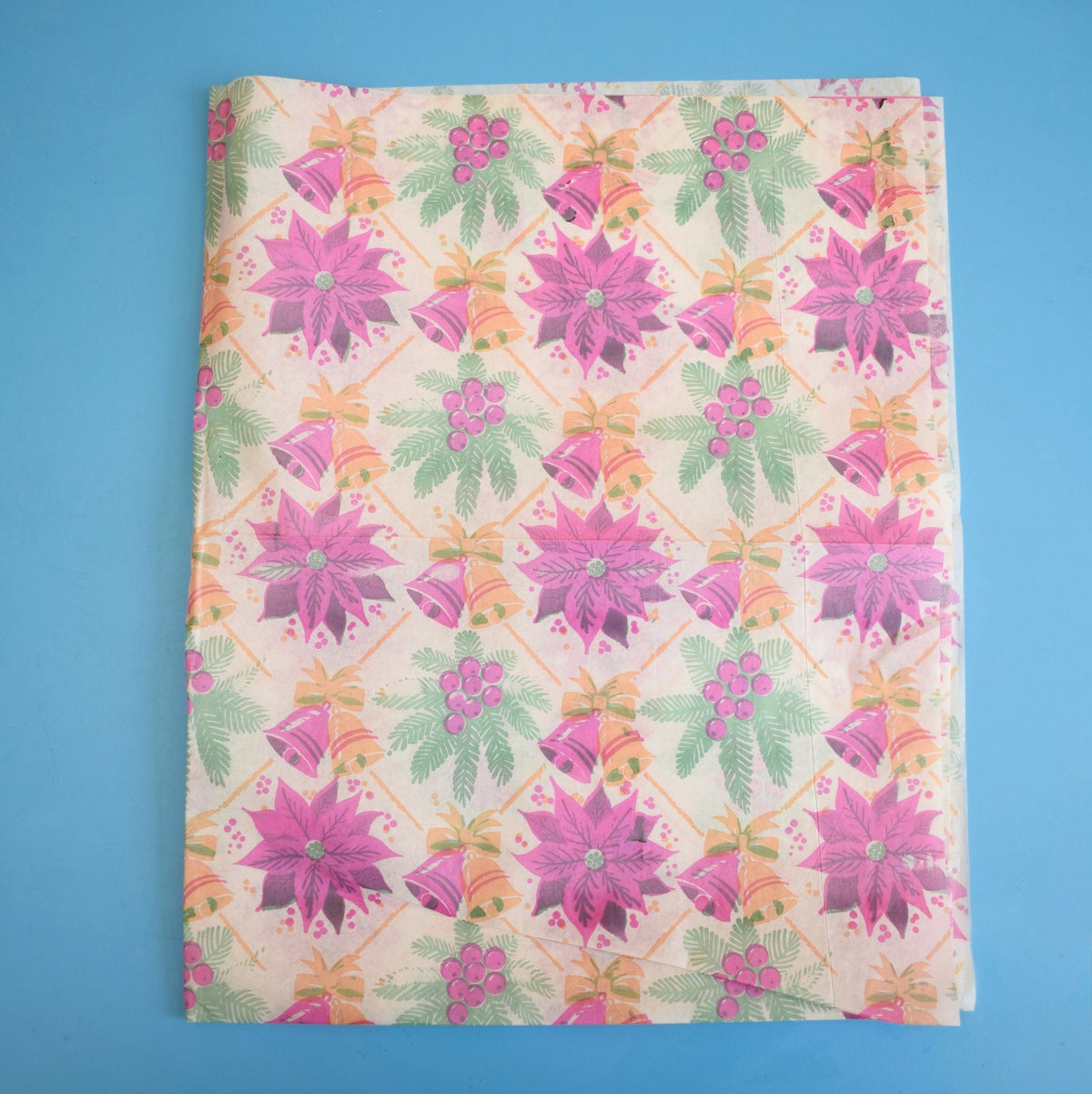 Vintage 1960s Christmas Wrapping Paper - Mixed Designs - Thin Paper by Pineapple Retro