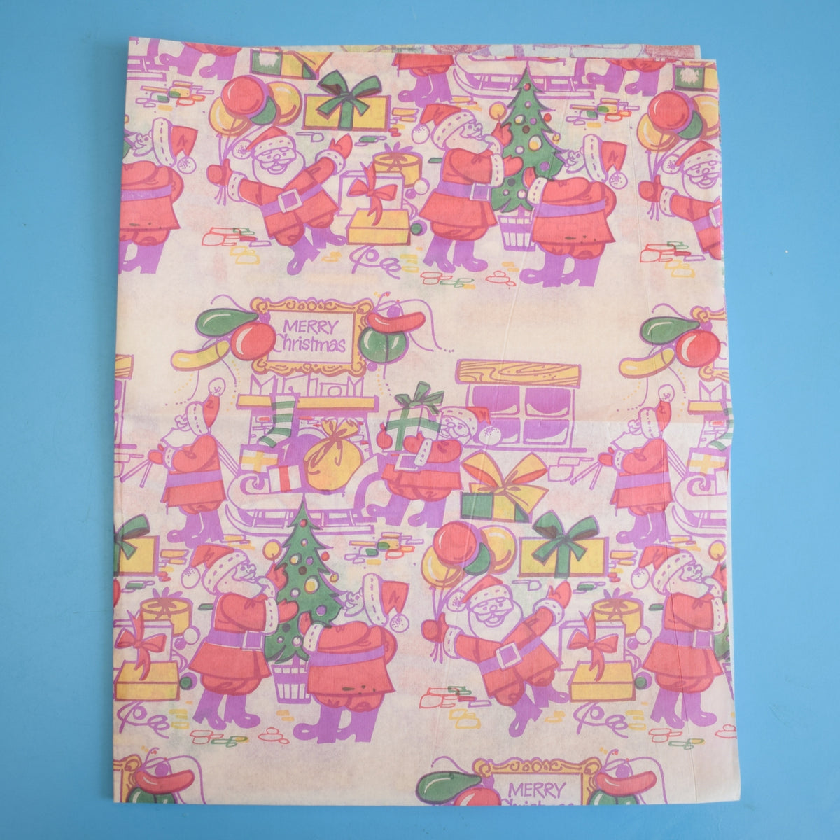 Vintage 1960s Christmas Wrapping Paper - Mixed Designs - Thin Paper by Pineapple Retro