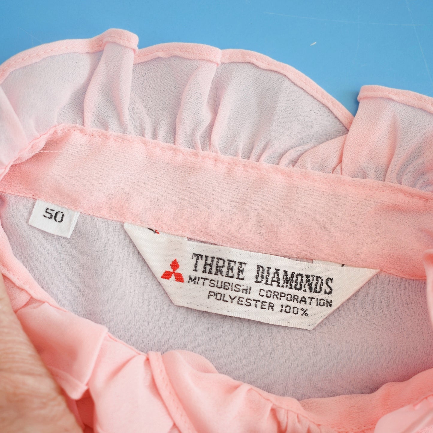 Vintage 1970s Frilled Pastel Shirts - Size 14-16