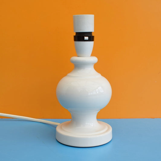 Vintage 1960s Ceramic Lamp - Royal Doulton - White
