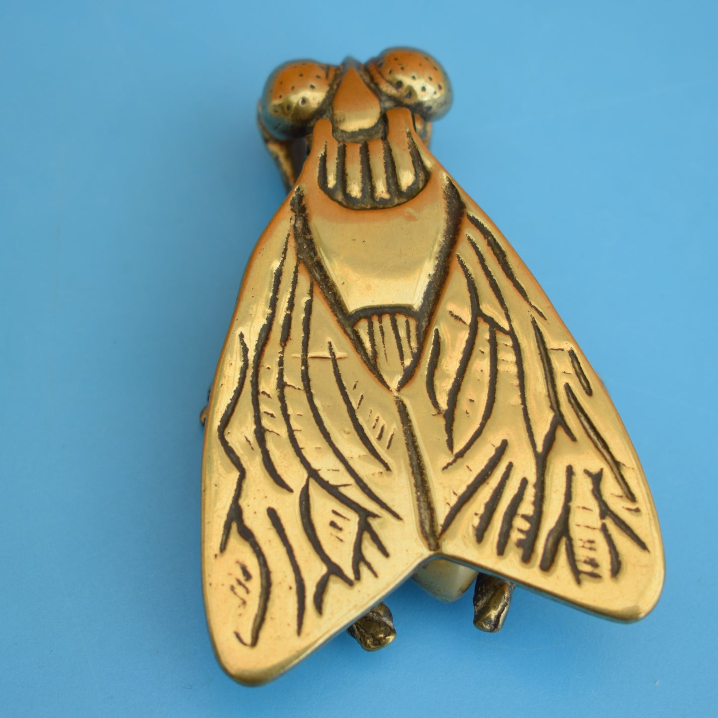 Vintage 1960s Brass Fly Container / Ornament