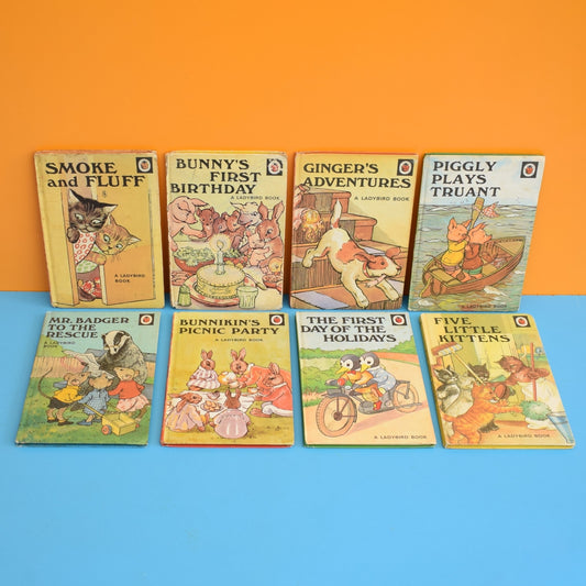 Vintage Ladybird Books - Bunny Fluff Series x8