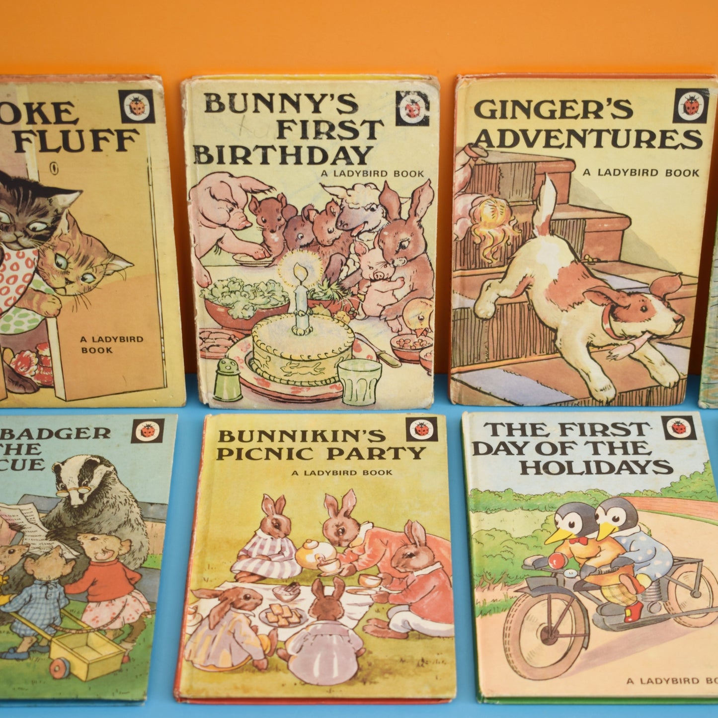 Vintage Ladybird Books - Bunny Fluff Series x8