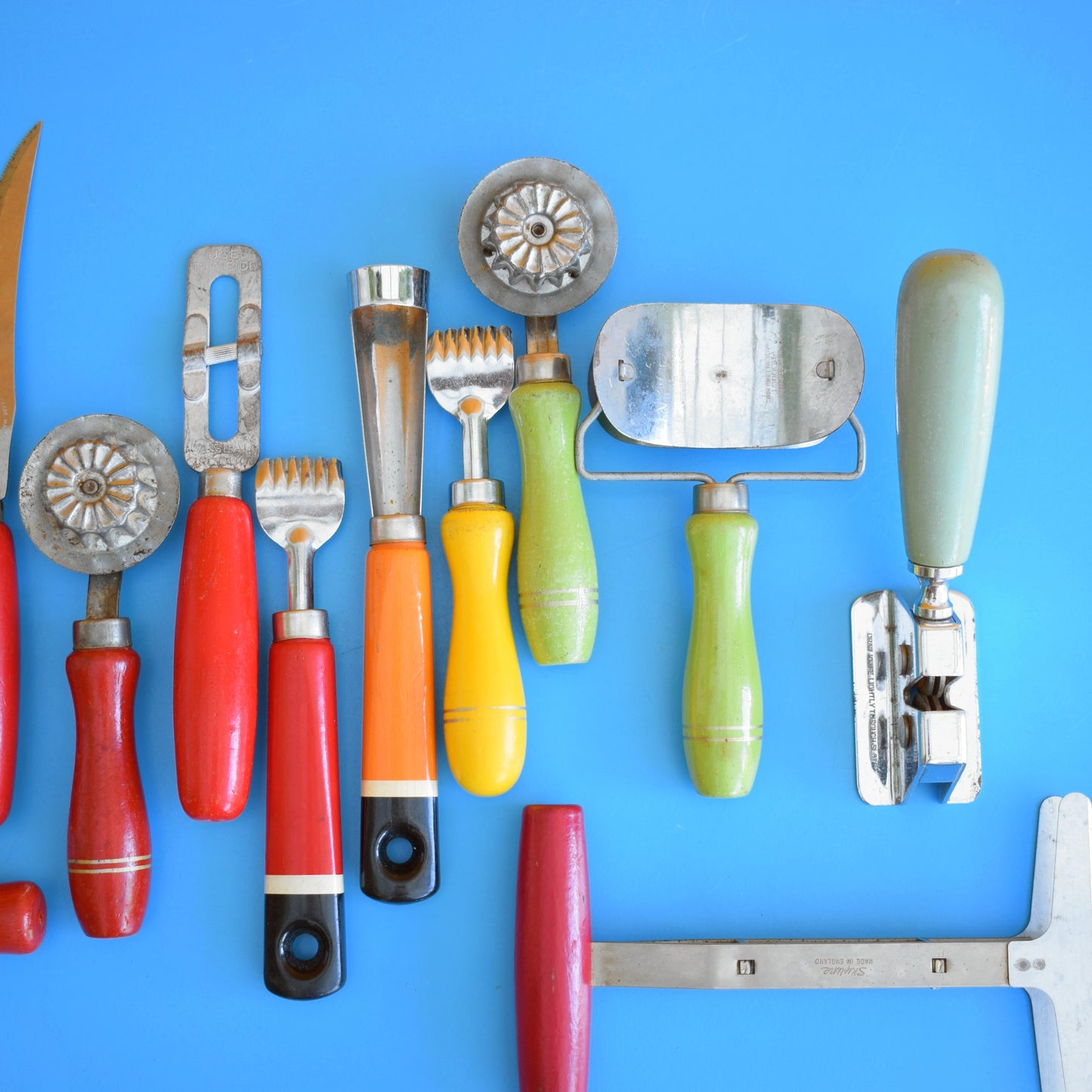 Vintage 1960s Kitchen Utensils - Smaller - Rainbow