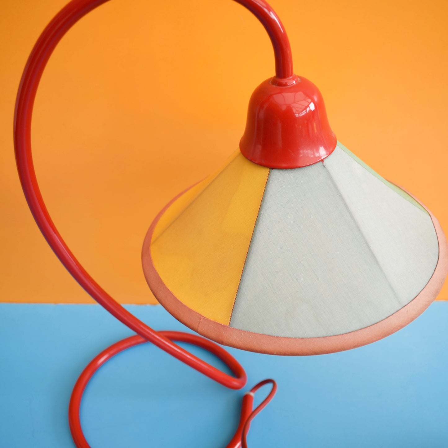 Vintage 1980s Snake Table Lamp - Red by Vintage