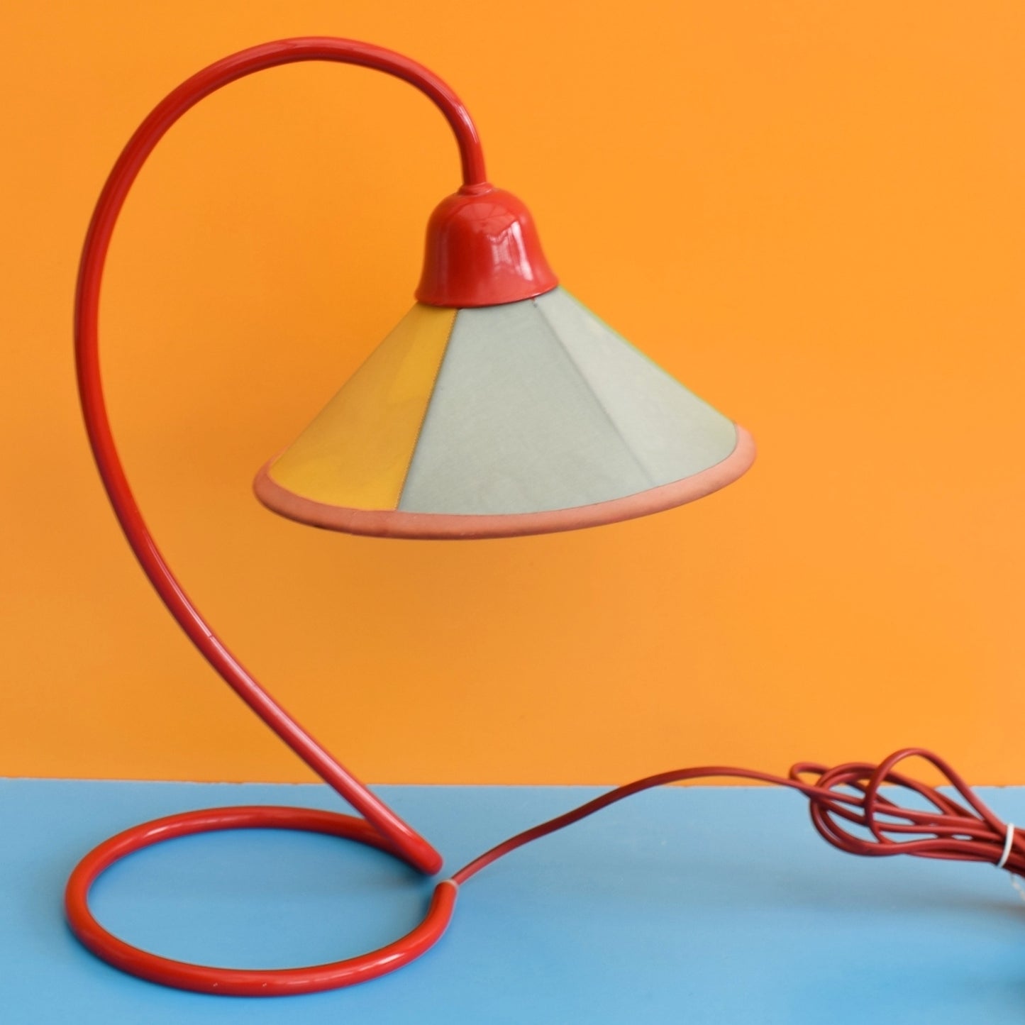 Vintage 1980s Snake Table Lamp - Red by Vintage