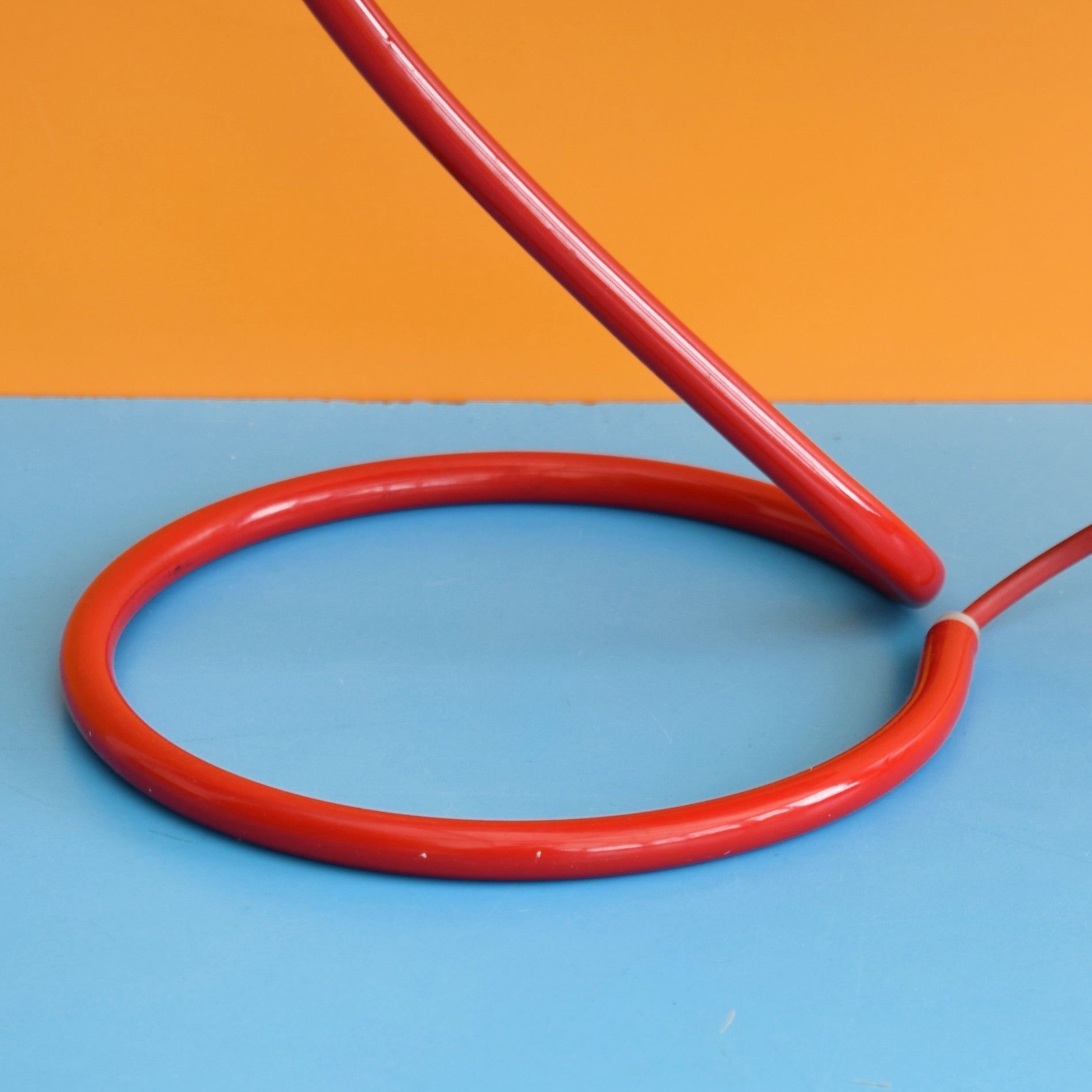 Vintage 1980s Snake Table Lamp - Red by Vintage