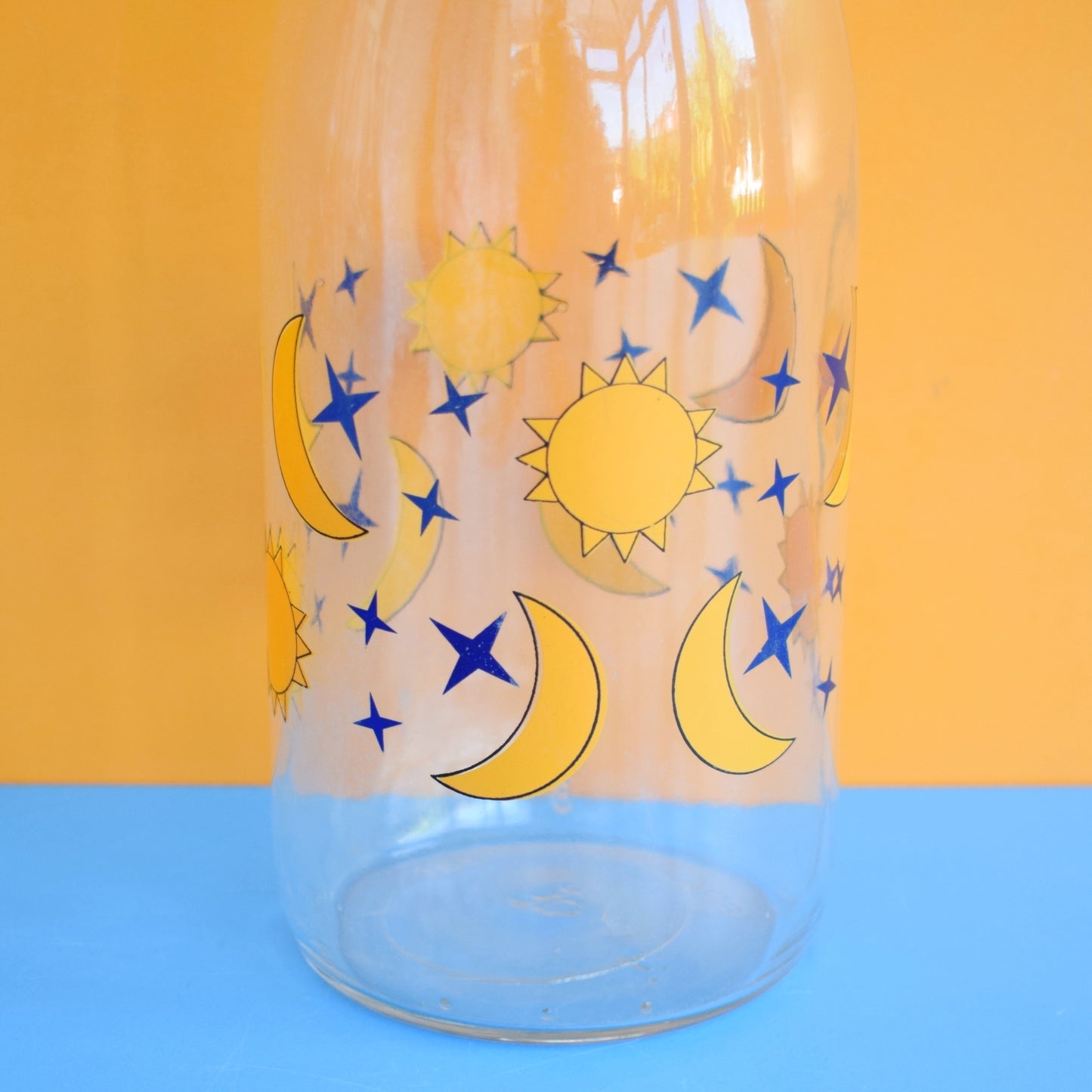 Vintage 1970s Milk Bottles - French / France- Cows / Moon/ Stars