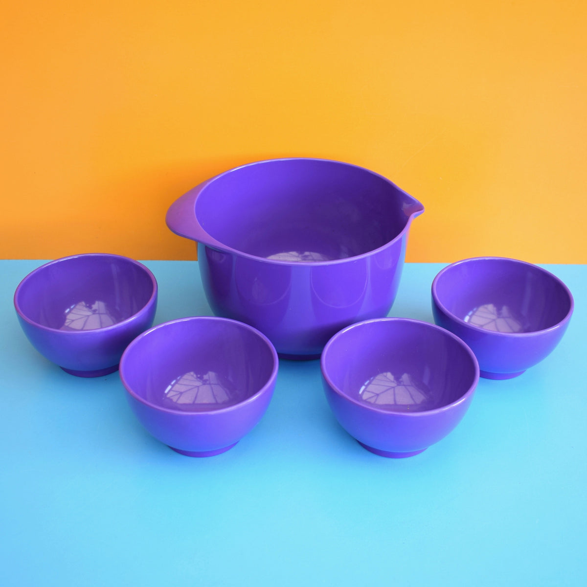 Vintage 1970s Melamine Mixing Bowl / Small Bowls - Rosti - Purple by Pineapple Retro