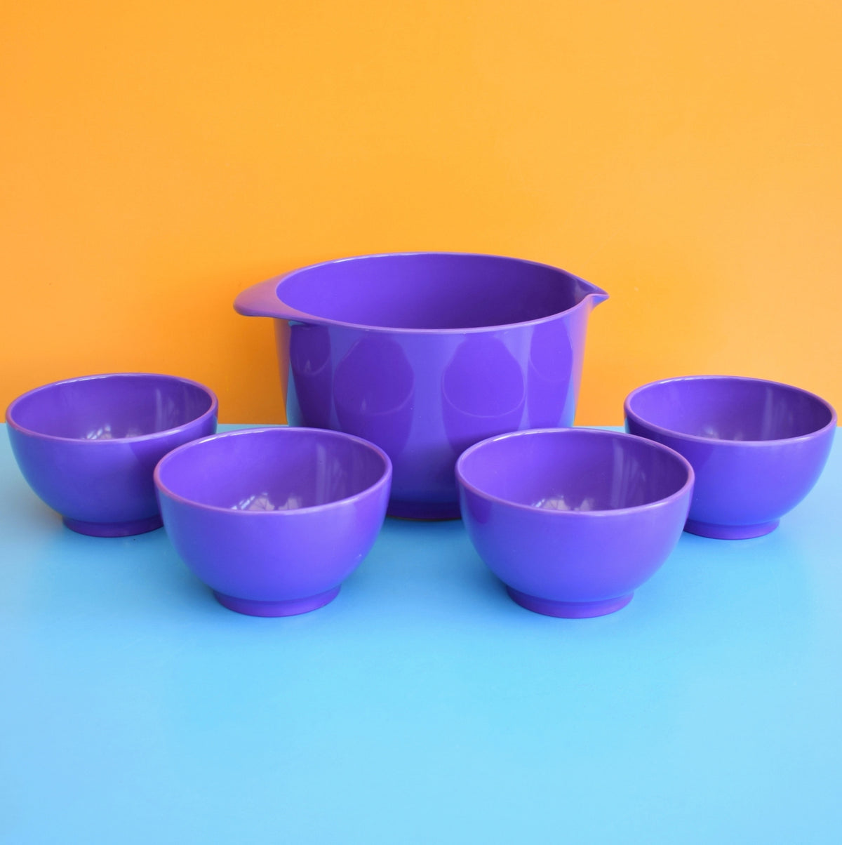 Vintage 1970s Melamine Mixing Bowl / Small Bowls - Rosti - Purple by Pineapple Retro