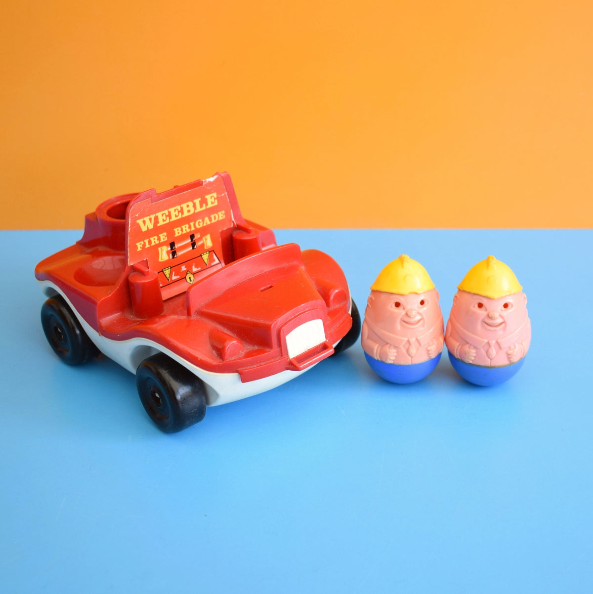 Vintage 1970s kitsch Plastic Weeble Toys / Figures .. by Pineapple Retro