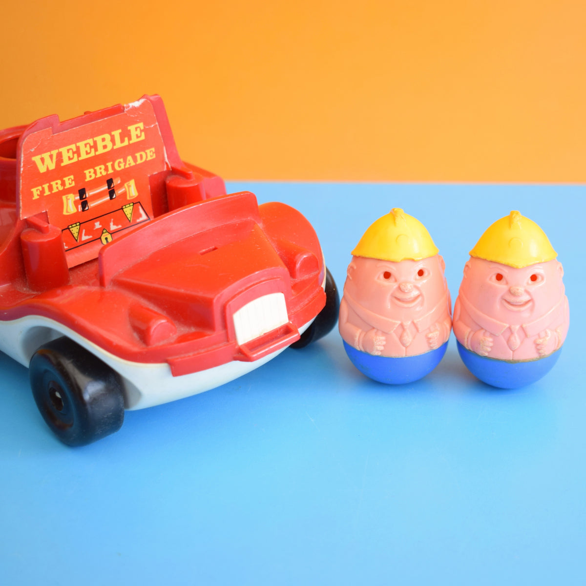 Vintage 1970s kitsch Plastic Weeble Toys / Figures .. by Pineapple Retro
