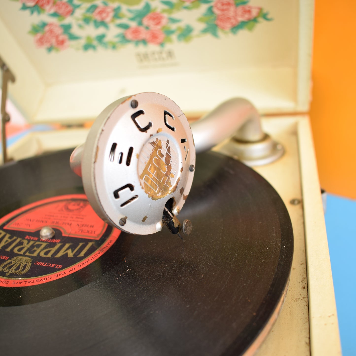 Vintage 1950s Gramophone - Little Miss Muffet Design - Decca
