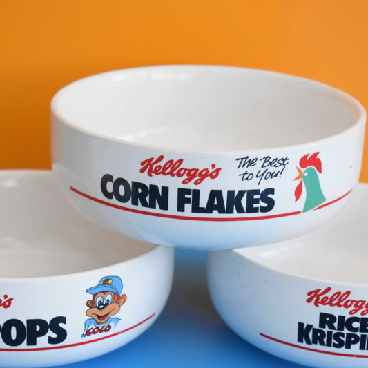Vintage 1980s Kellogg's Cereal Bowls x4 . by Pineapple Retro