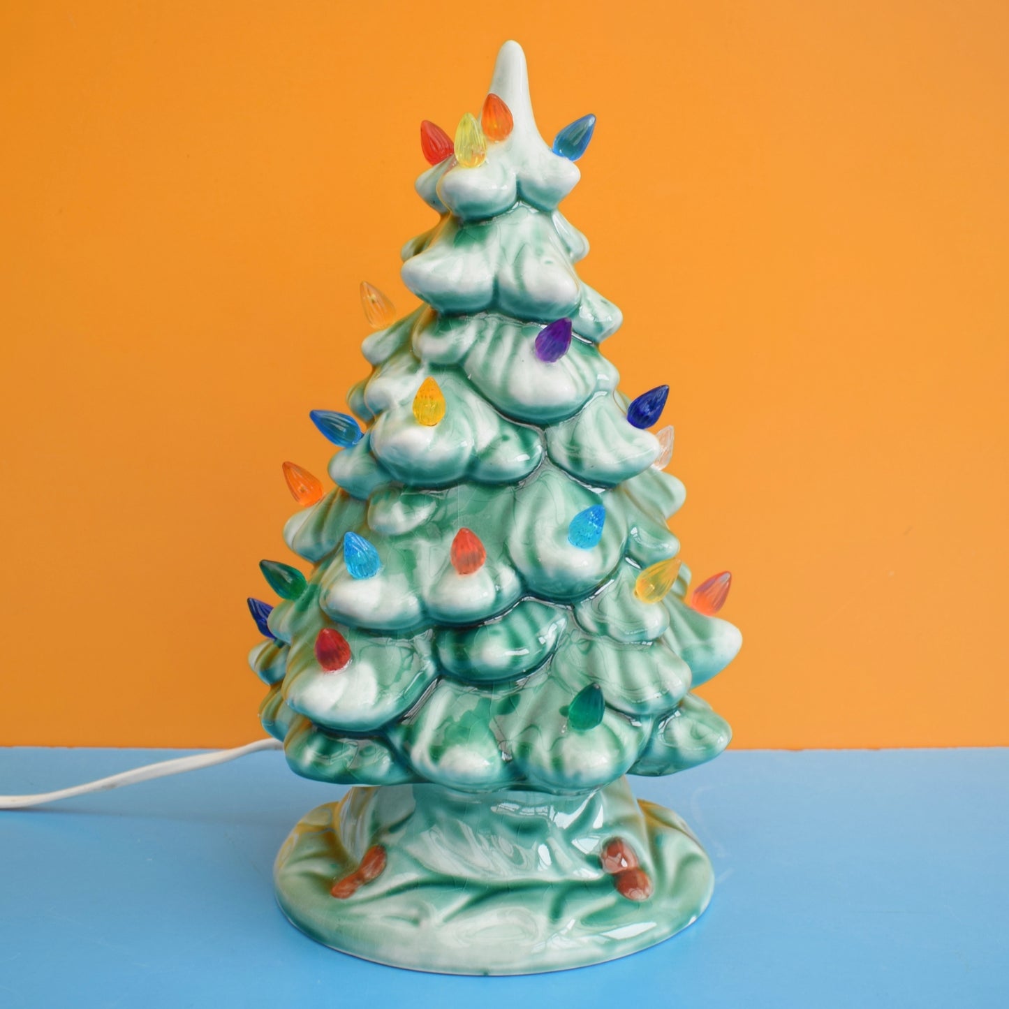 Vintage 1980s Ceramic Christmas Tree Light - Smaller