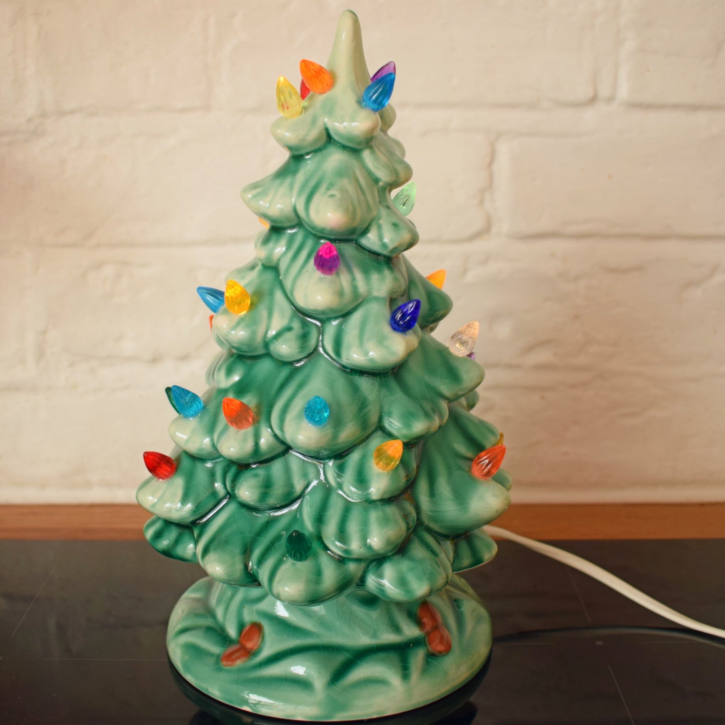 Vintage 1980s Ceramic Christmas Tree Light - Smaller
