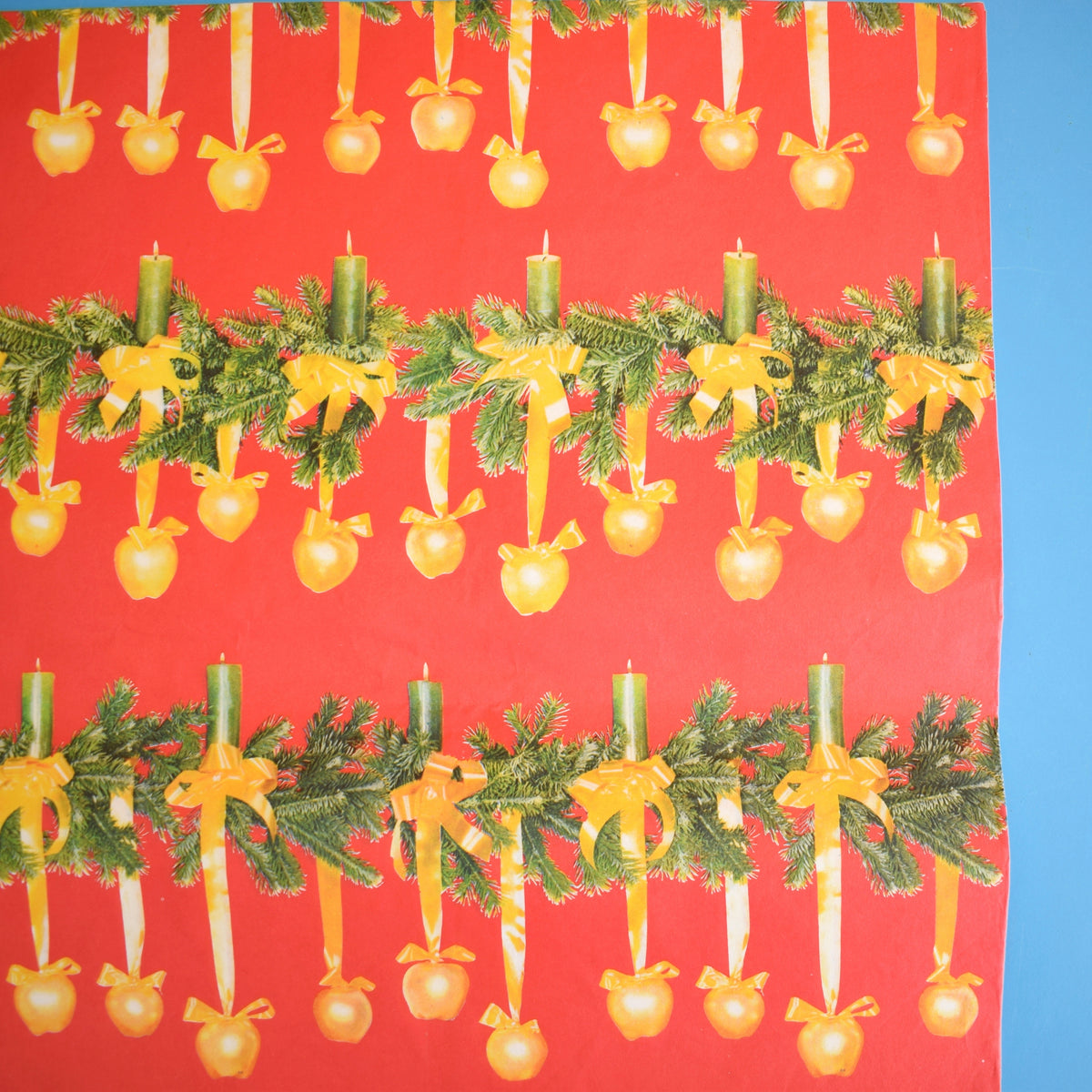 Vintage 1970s Christmas Wrapping Paper - Mixed Designs - Large Sheets by Pineapple Retro