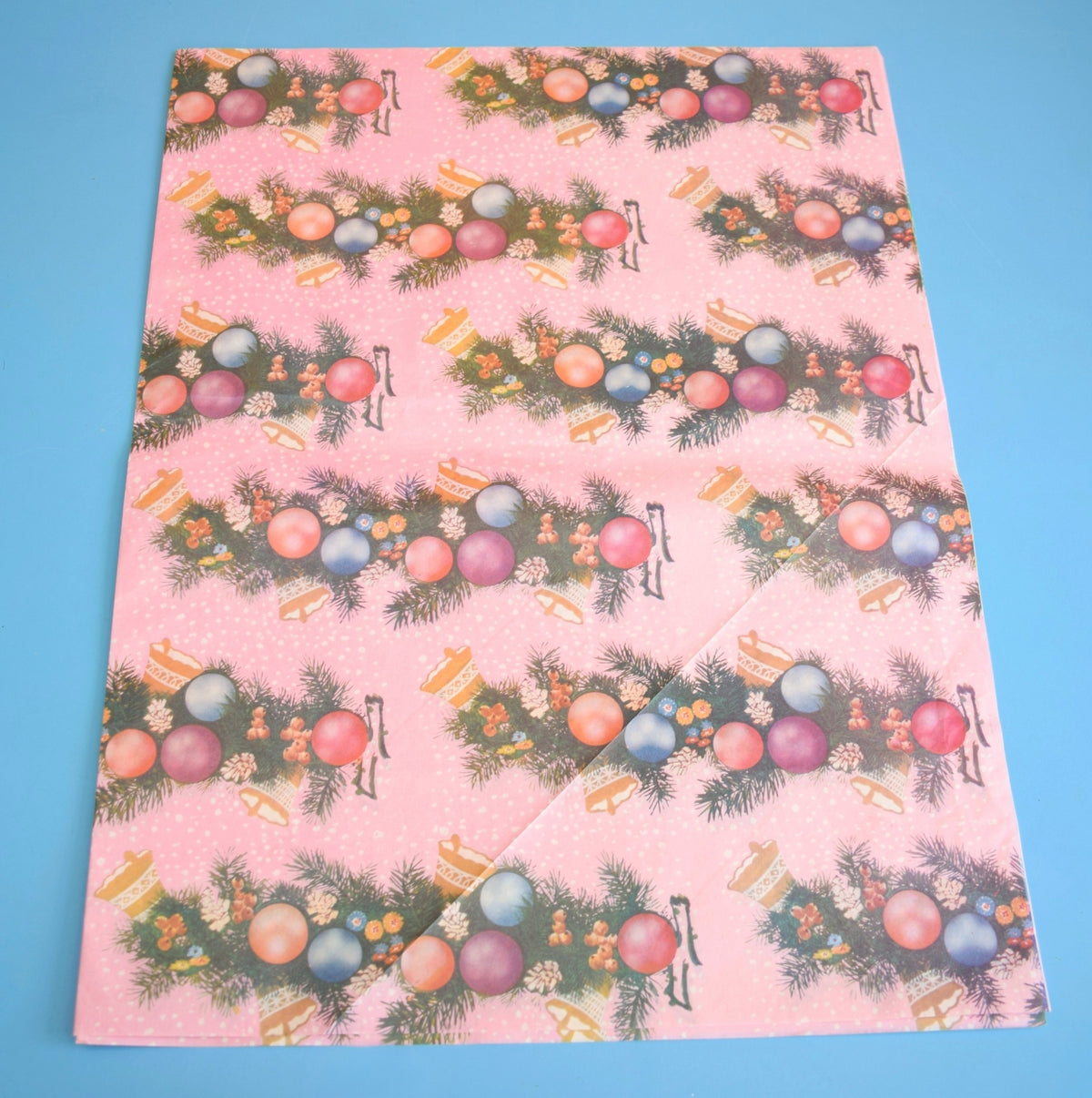 Vintage 1970s Christmas Wrapping Paper - Mixed Designs - Large Sheets by Pineapple Retro