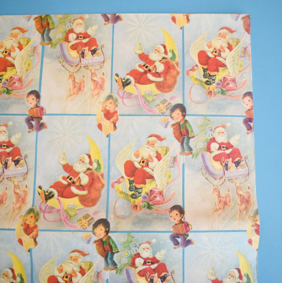 Vintage 1970s Christmas Wrapping Paper - Mixed Designs - Large Sheets by Pineapple Retro