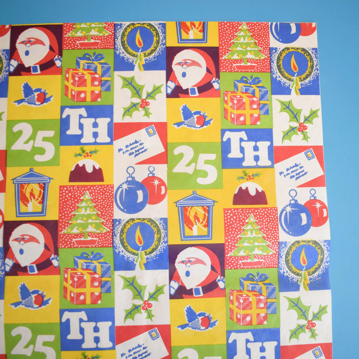 Vintage 1970s Christmas Wrapping Paper - Mixed Designs - Large Sheets by Pineapple Retro